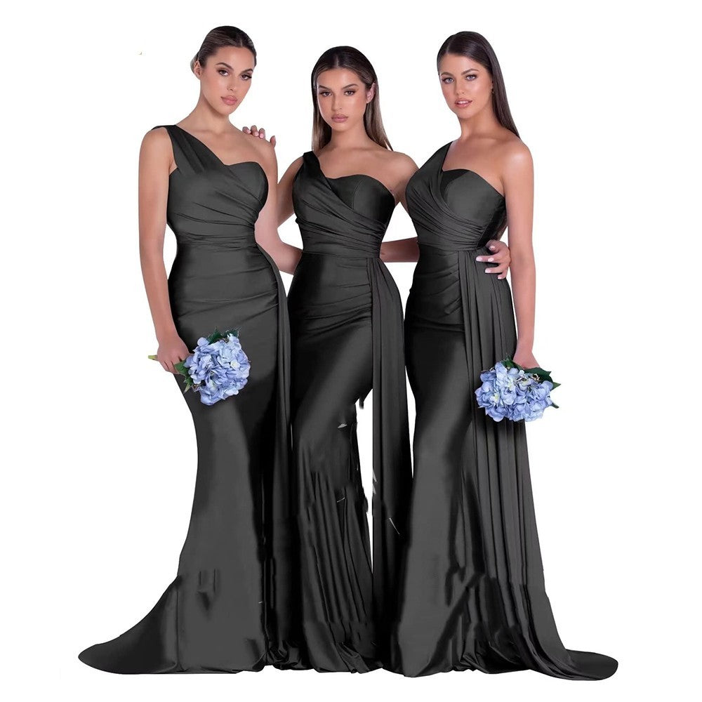 Mermaid One Shoulder Elegant Prom Dress (10 colors)