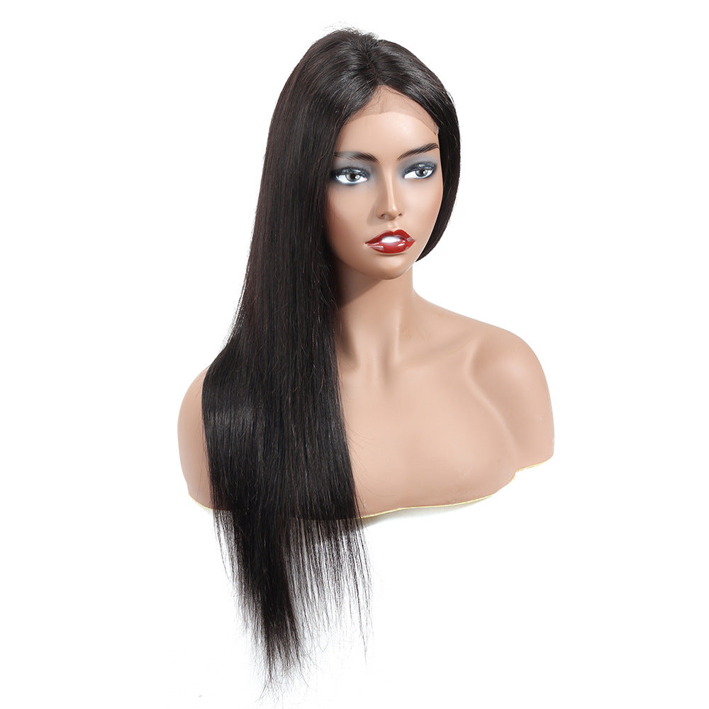 Long Straight Black Laced Human Hair Wig (9 different inch lengths)