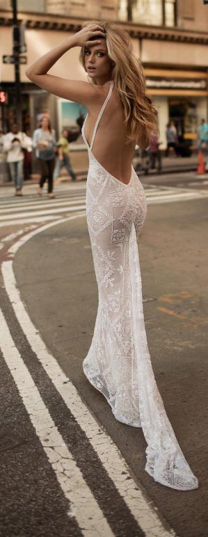 Elegant White Sparkling Halter Dress