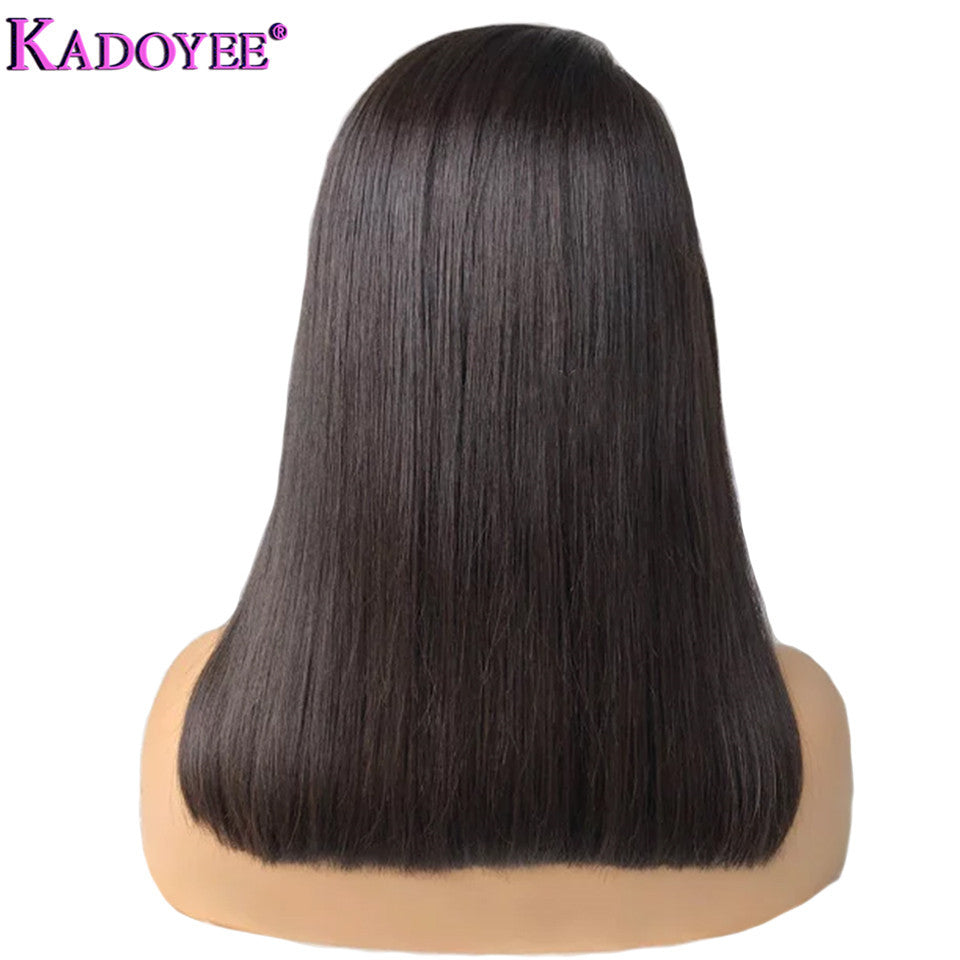 Black Straight Human Hair Wig (3 different inch lengths)