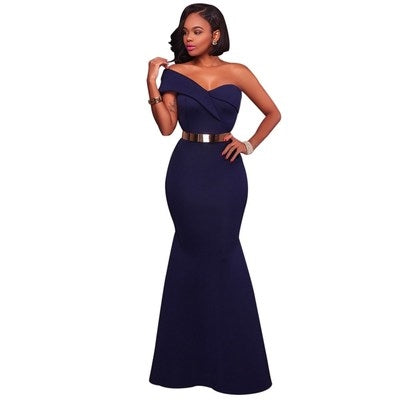 Elegantly Sexy One Shoulder Mermaid Prom Dress (2 colors)