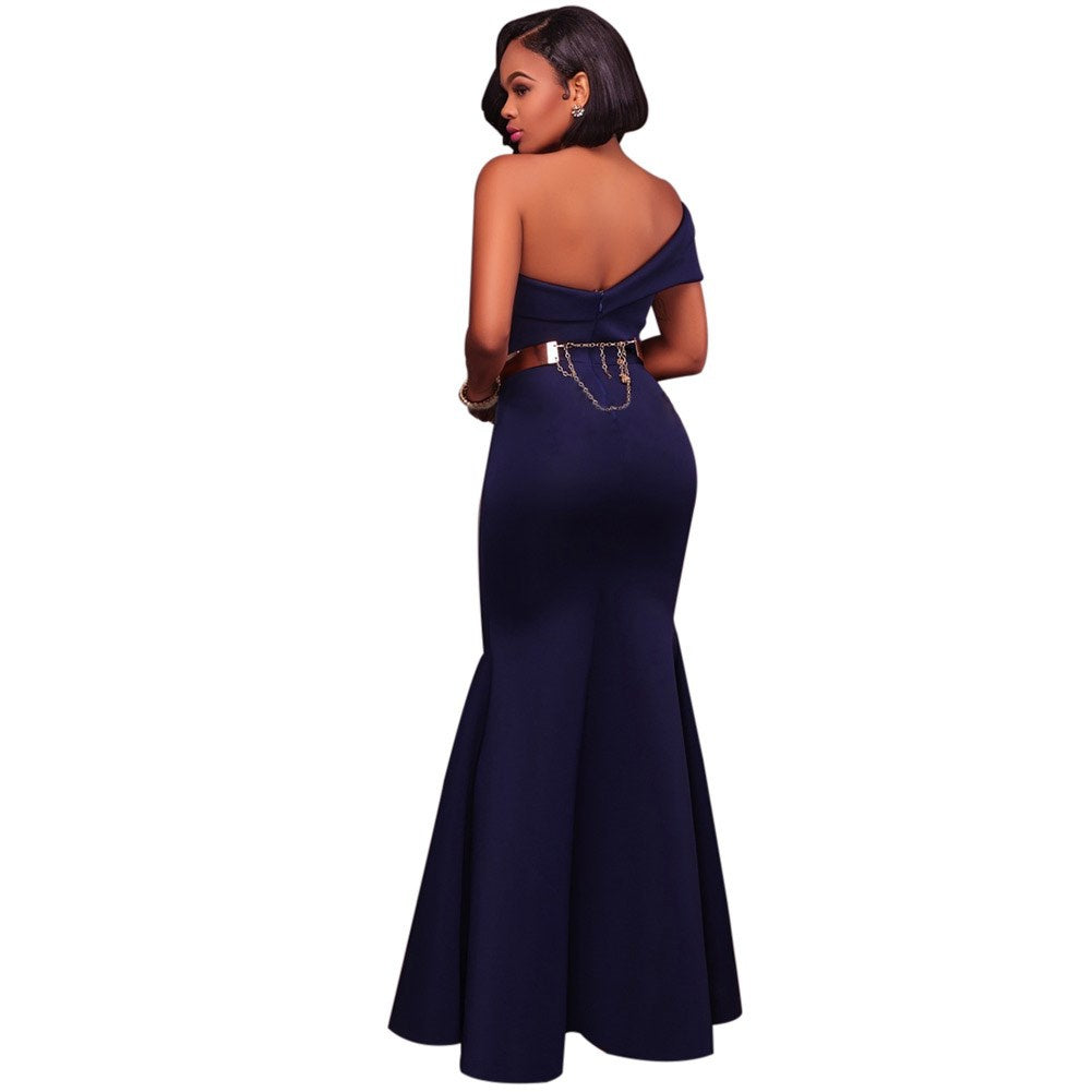 Elegantly Sexy One Shoulder Mermaid Prom Dress (2 colors)