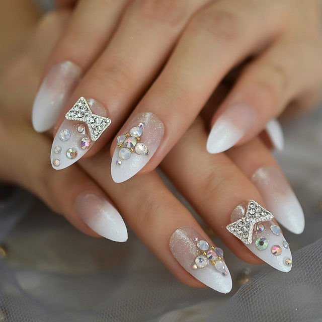 Handmade Diamond Coffin and Stiletto Press On Nails (10 styles)