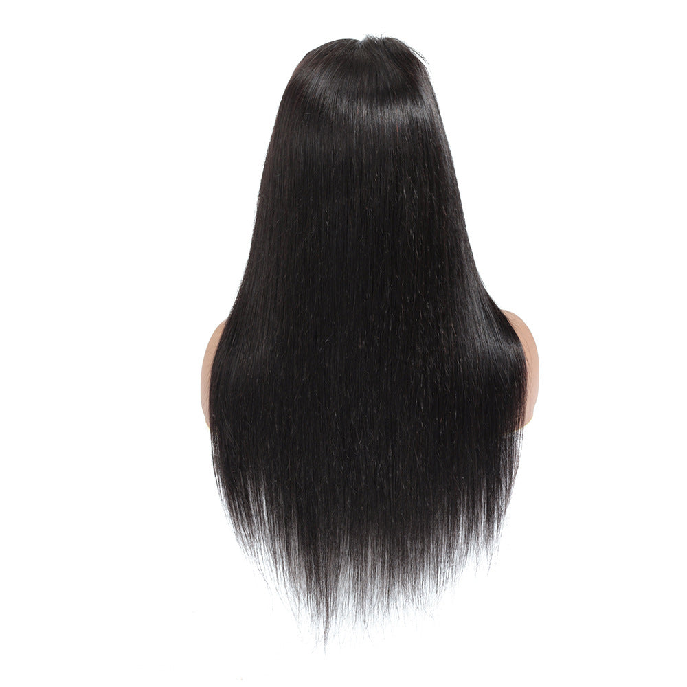 Long Straight Black Laced Human Hair Wig (9 different inch lengths)