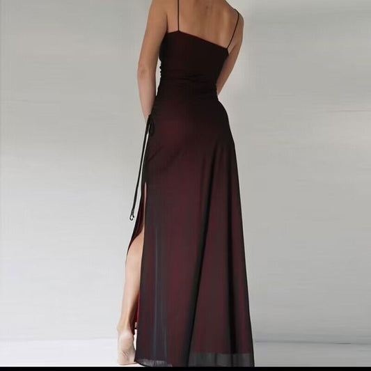 Elegant Wine Red Simple Prom Dress