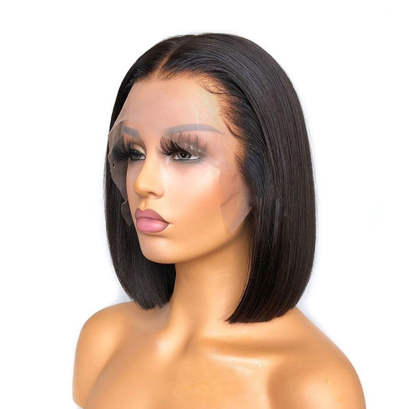 Straight Middle Parted Bob Human Hair Wig