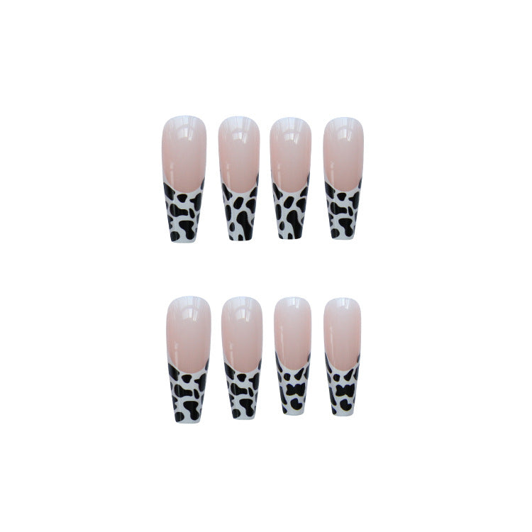 Medium Coffin Leopard Print Press On Nails