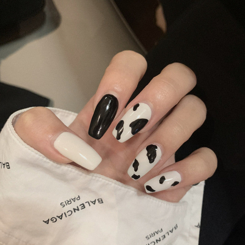 Fashionably Handmade Patterned Short Press On Nails (31 styles)