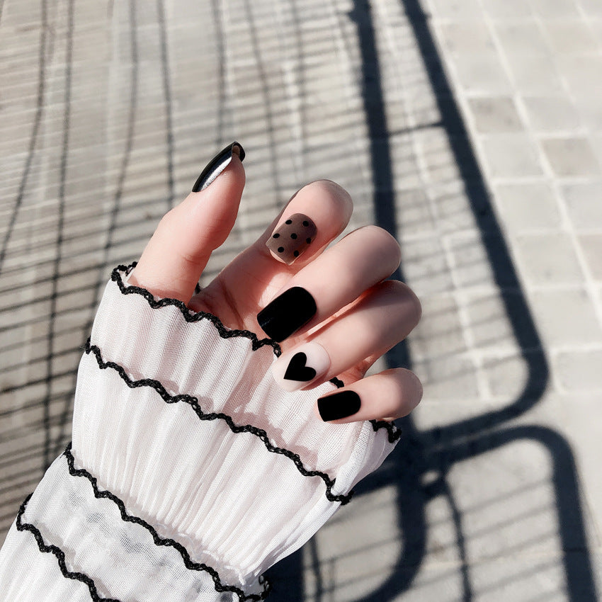 Fashionably Handmade Patterned Short Press On Nails (31 styles)