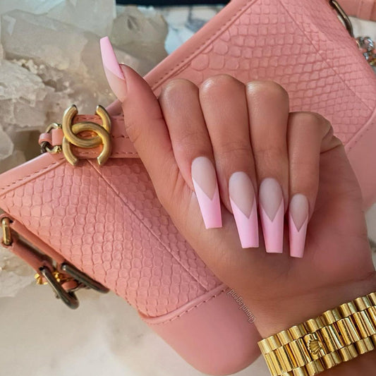 Pink Manicured Medium Press On Nails