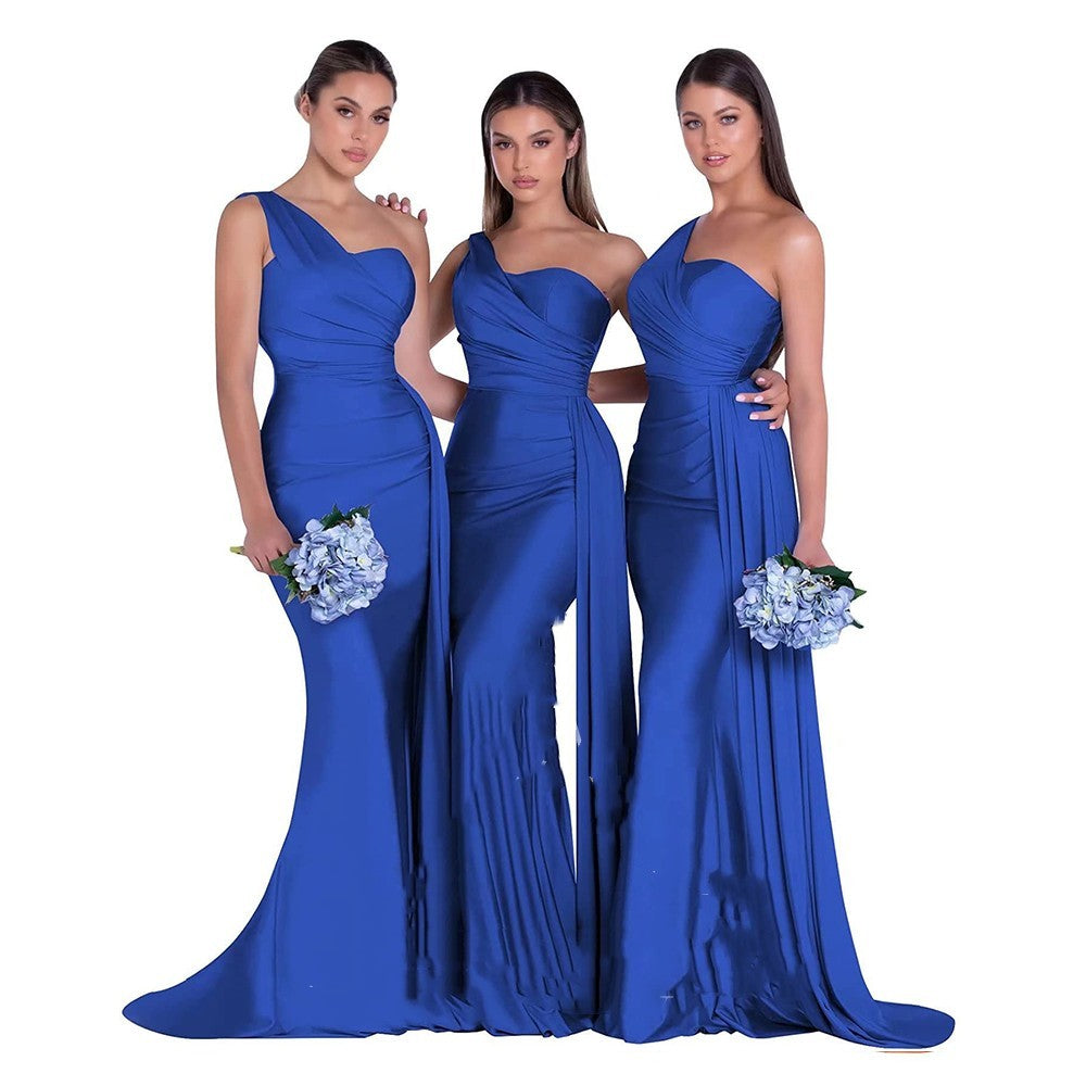 Mermaid One Shoulder Elegant Prom Dress (10 colors)