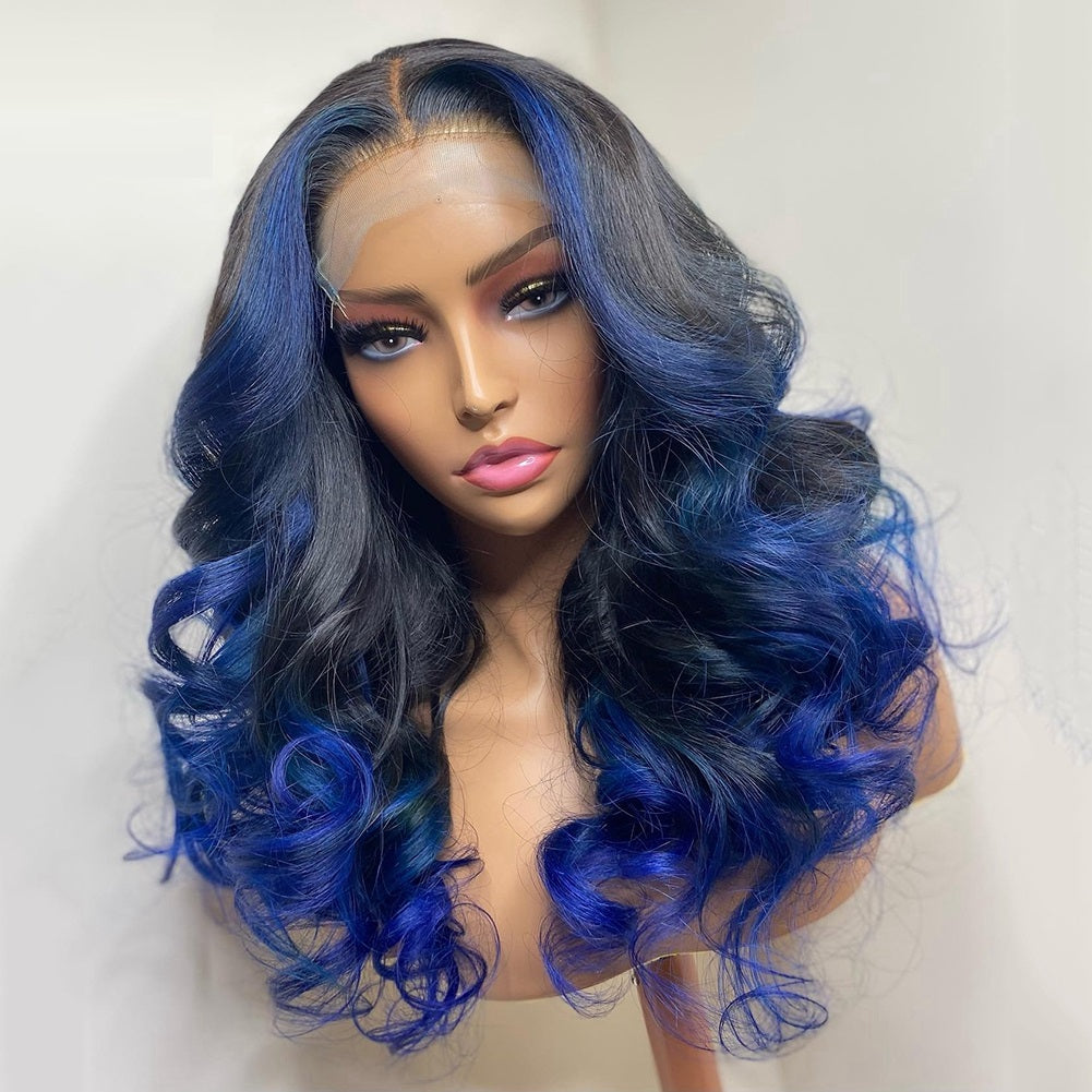 Curly Highlighted Human Hair Wig (5 colors and 12 different inch lengths)