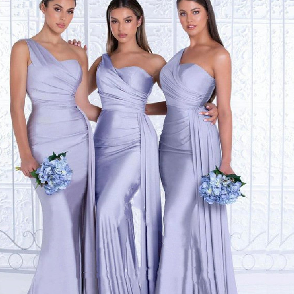 Mermaid One Shoulder Elegant Prom Dress (10 colors)