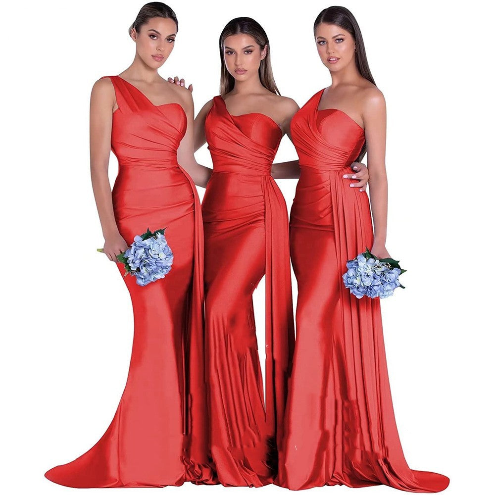 Mermaid One Shoulder Elegant Prom Dress (10 colors)