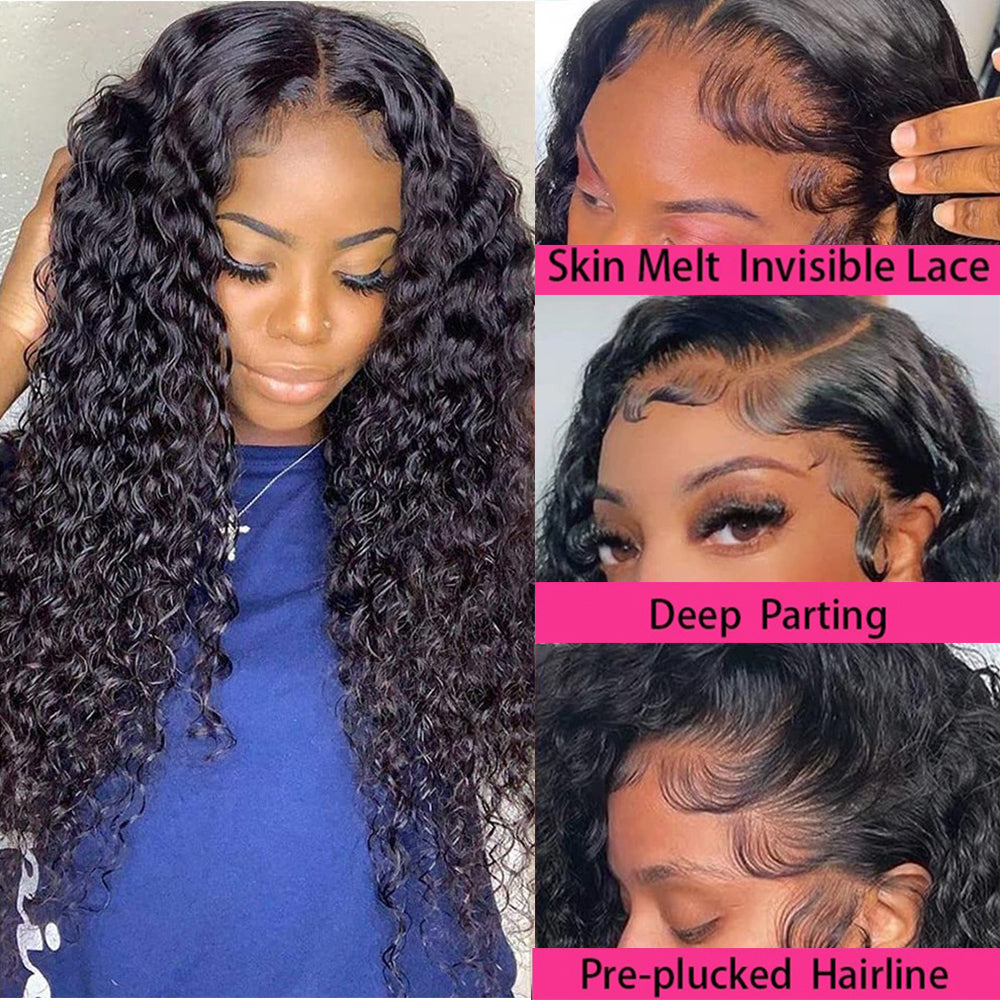 Deep Wave Lace Human Hair Wig (7 different inch lengths)