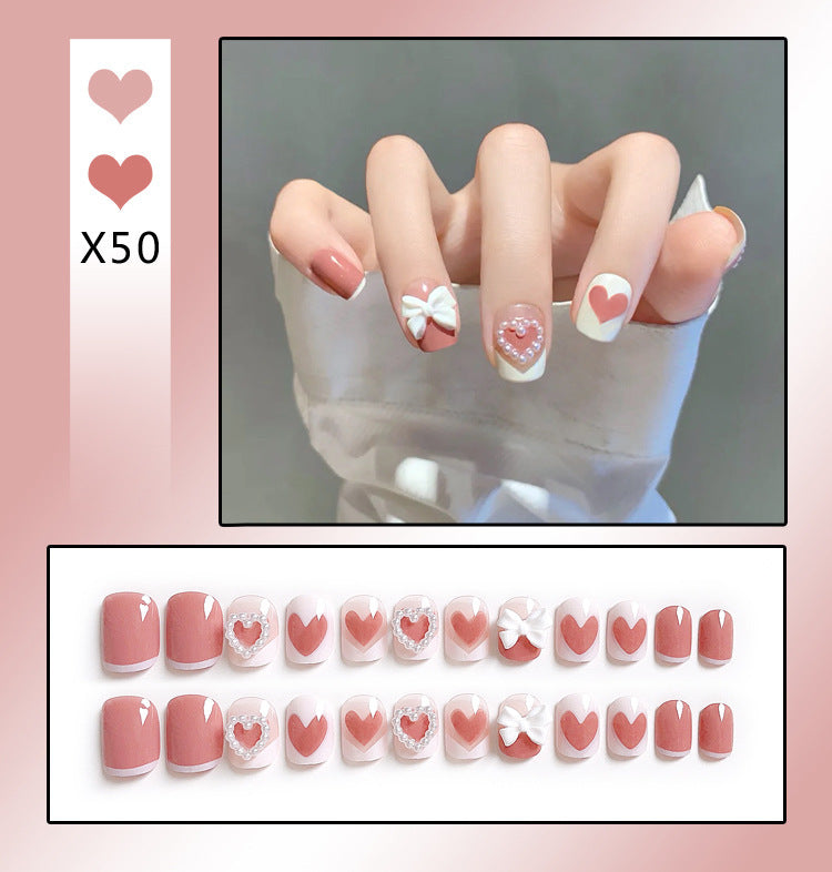 Short French Press On Nails (20 styles)