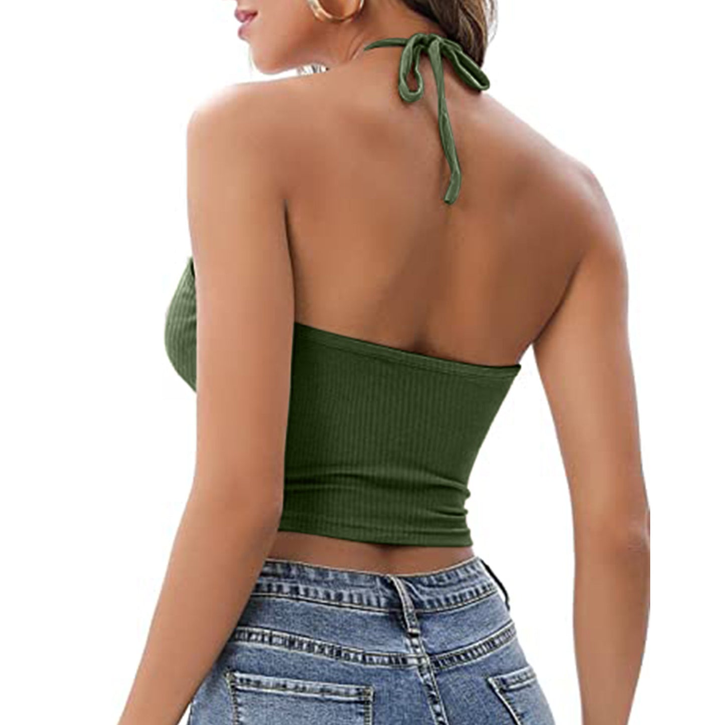 Cut Out Halter Crop Top (3 colors)