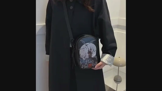 Black Halloween Crossbody Bag