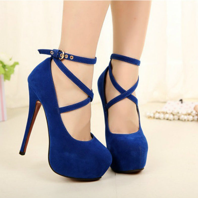 Criss Cross Platform Heels (3 colors)