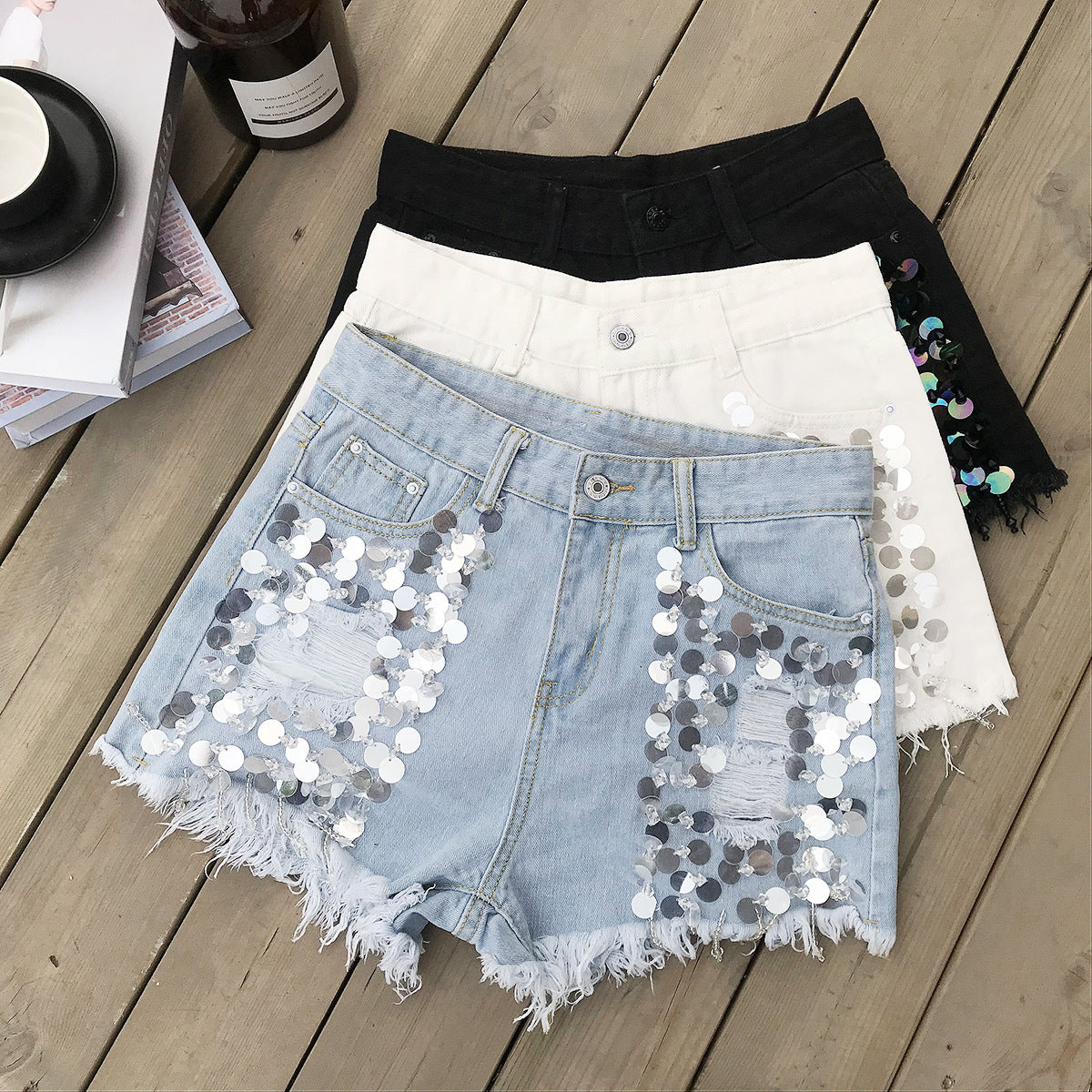 High Waist Glamour Shorts (2 colors)