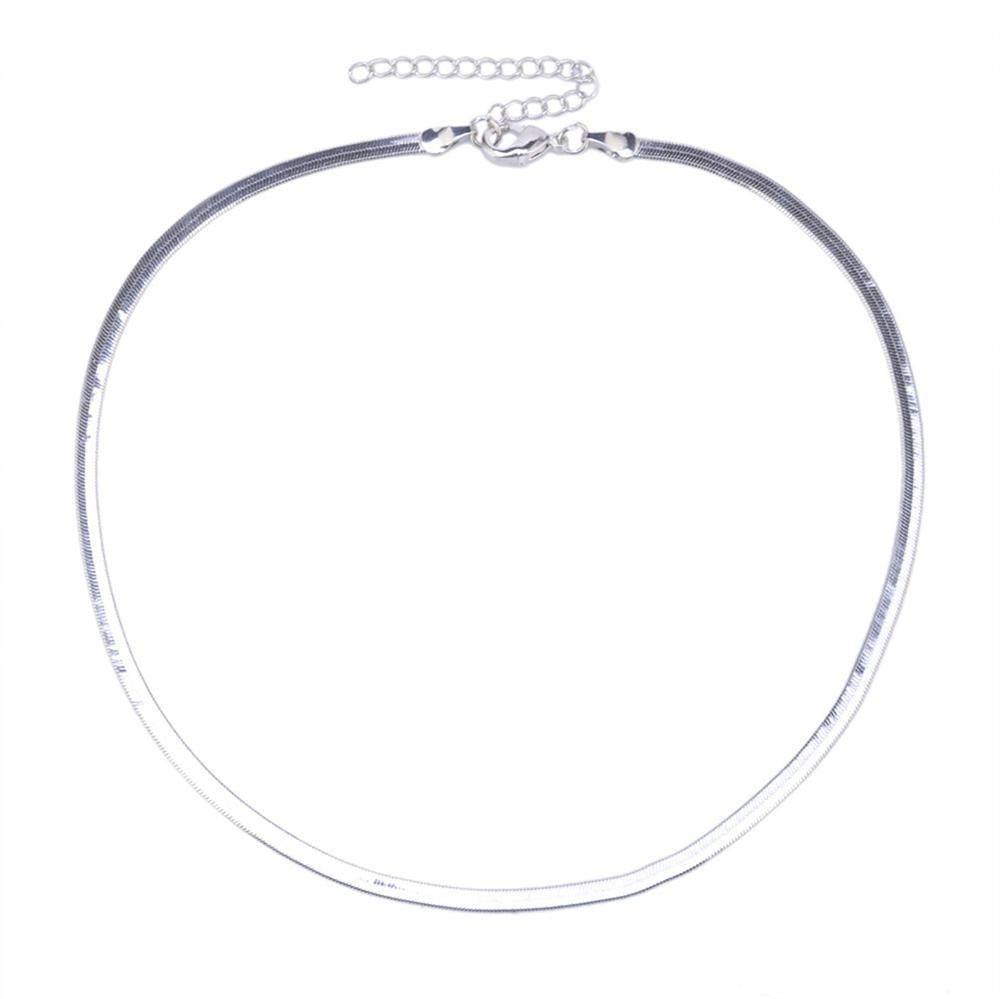 Silver or Gold Choker Necklace (2 styles)