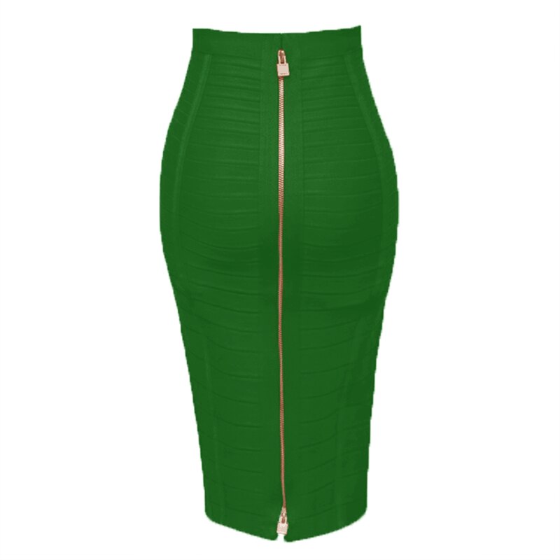 Long Zipper Pencil Skirt (13 colors)