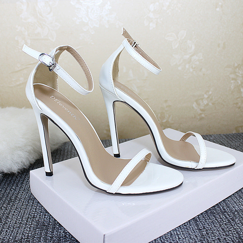 Simple Ankle Strap High Heels (4 colors)