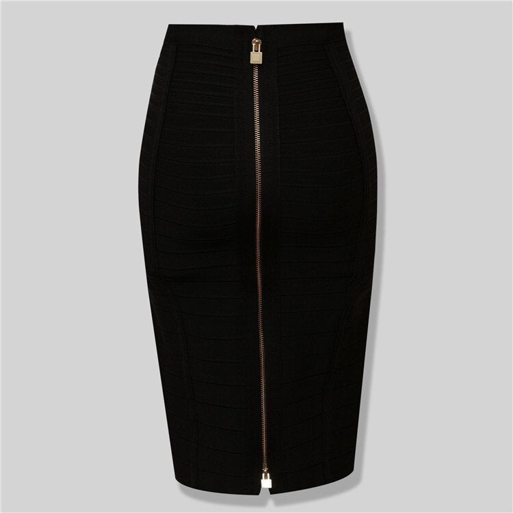 Long Zipper Pencil Skirt (13 colors)