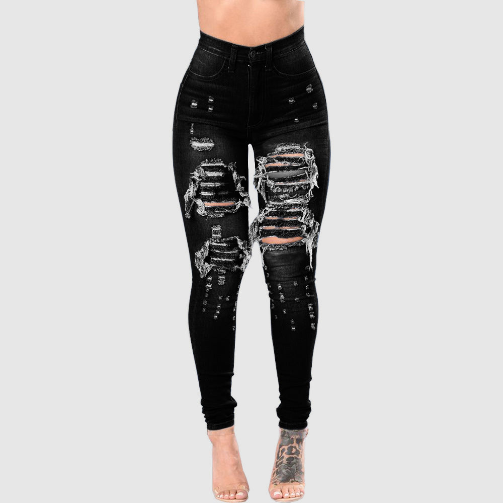 Washed High Waist Ripped Jeans (3 colors)