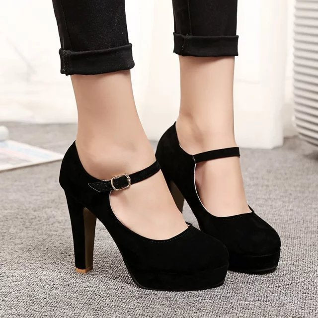 Black Mary Jane Heels