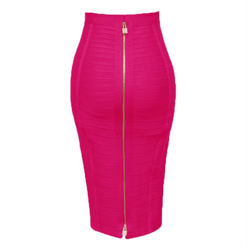 Long Zipper Pencil Skirt (13 colors)