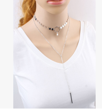 Silver or Gold Choker Necklace (2 styles)