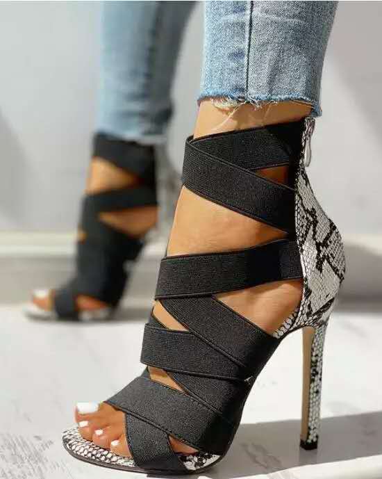 Strappy Snake Stilettos (2 colors)