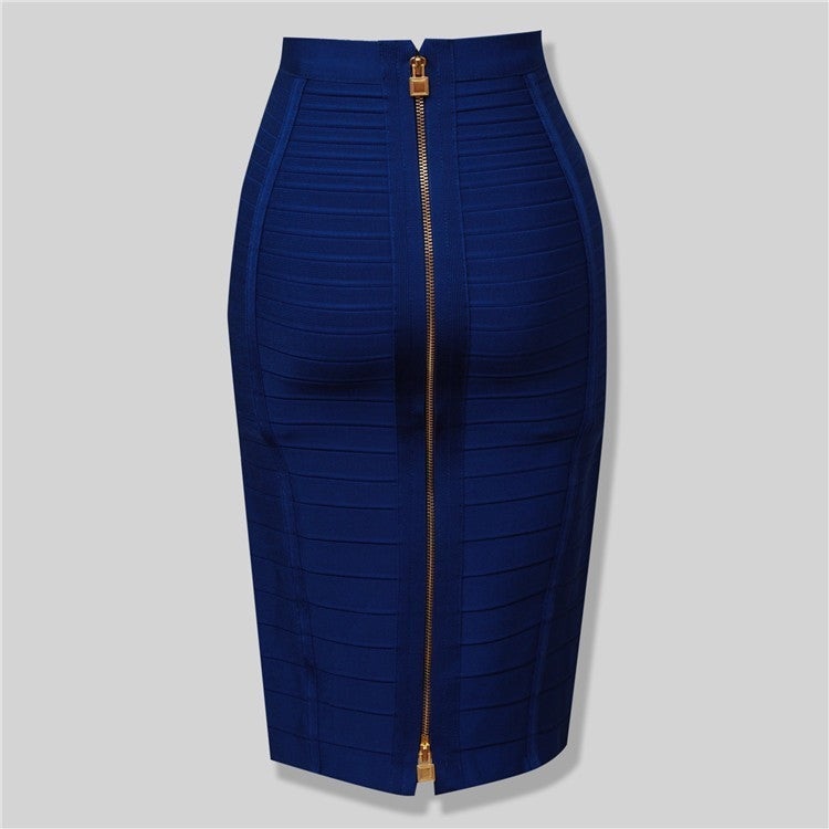 Long Zipper Pencil Skirt (13 colors)