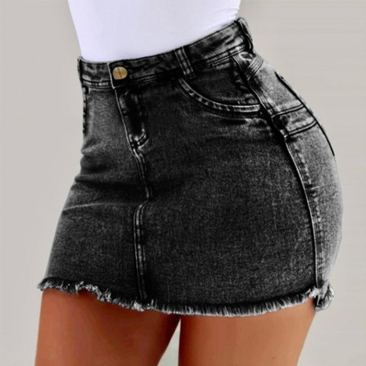 High Waist Jean Skirt (4 colors)