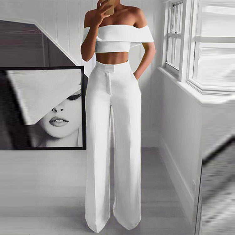 Off Shoulder Pant Suit (3 colors)