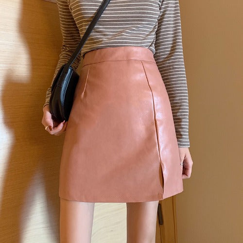 Leather Mini Skirt (3 colors)