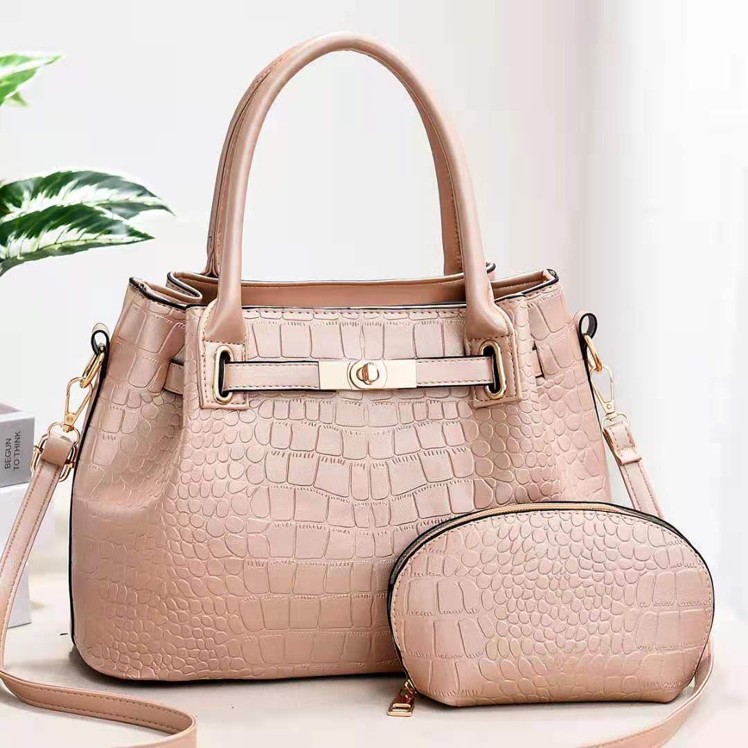 Leather Crocodile Print Handbag (7 colors)