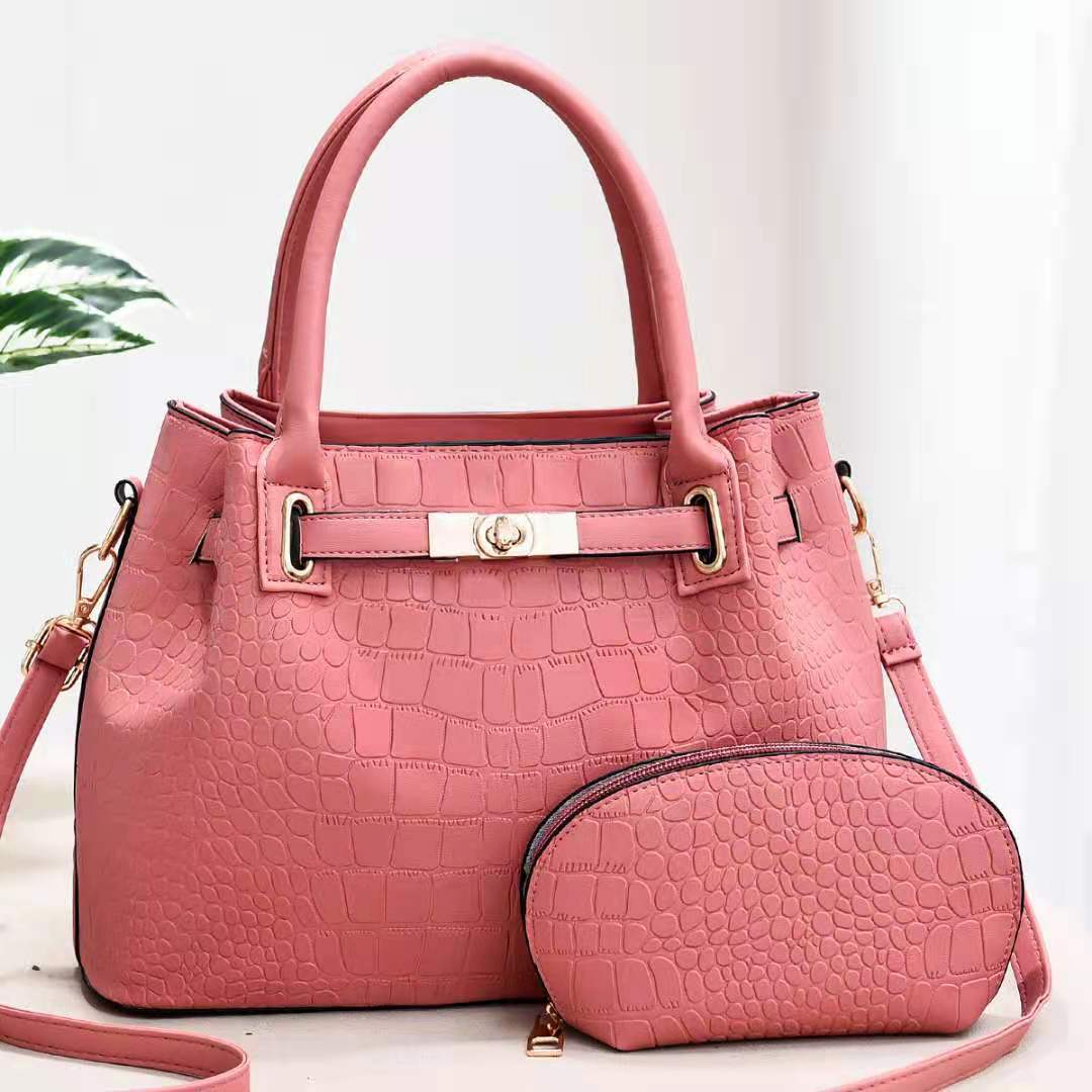 Leather Crocodile Print Handbag (7 colors)