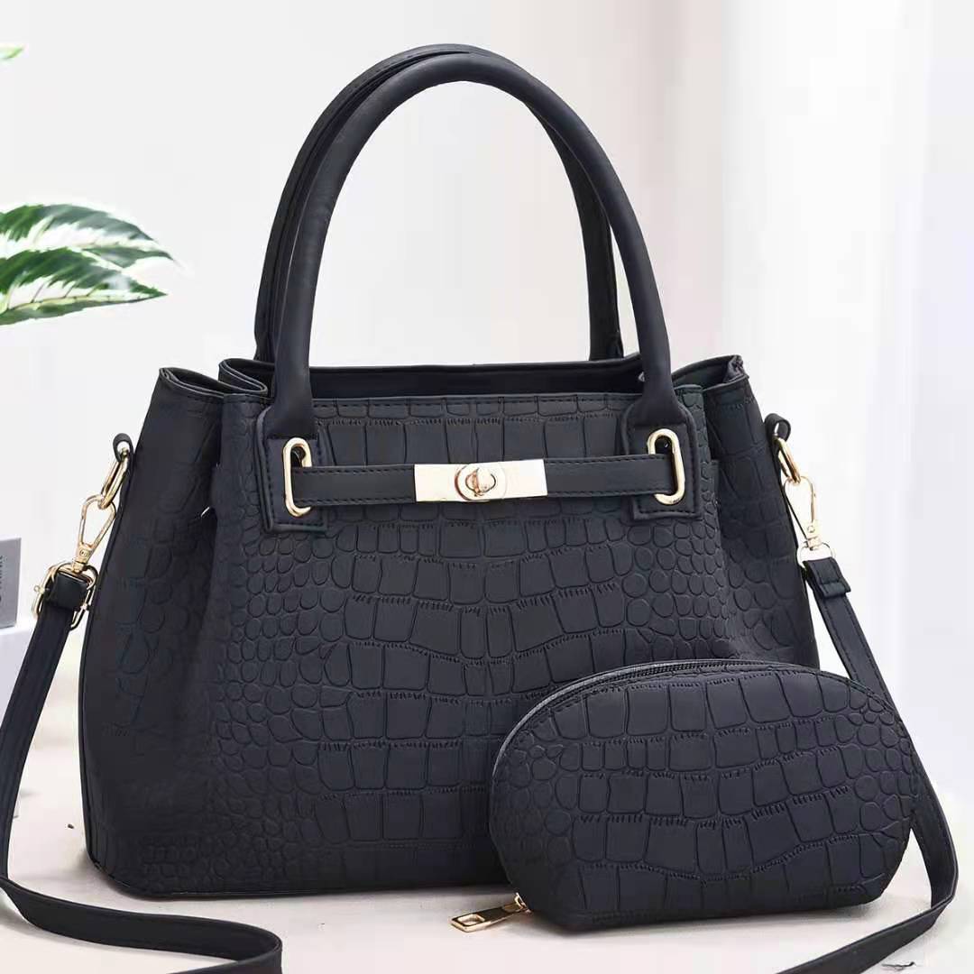 Leather Crocodile Print Handbag (7 colors)