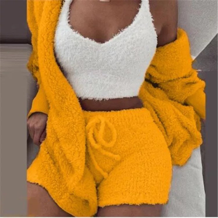 Fuzzy Pajama Short Set (12 colors)