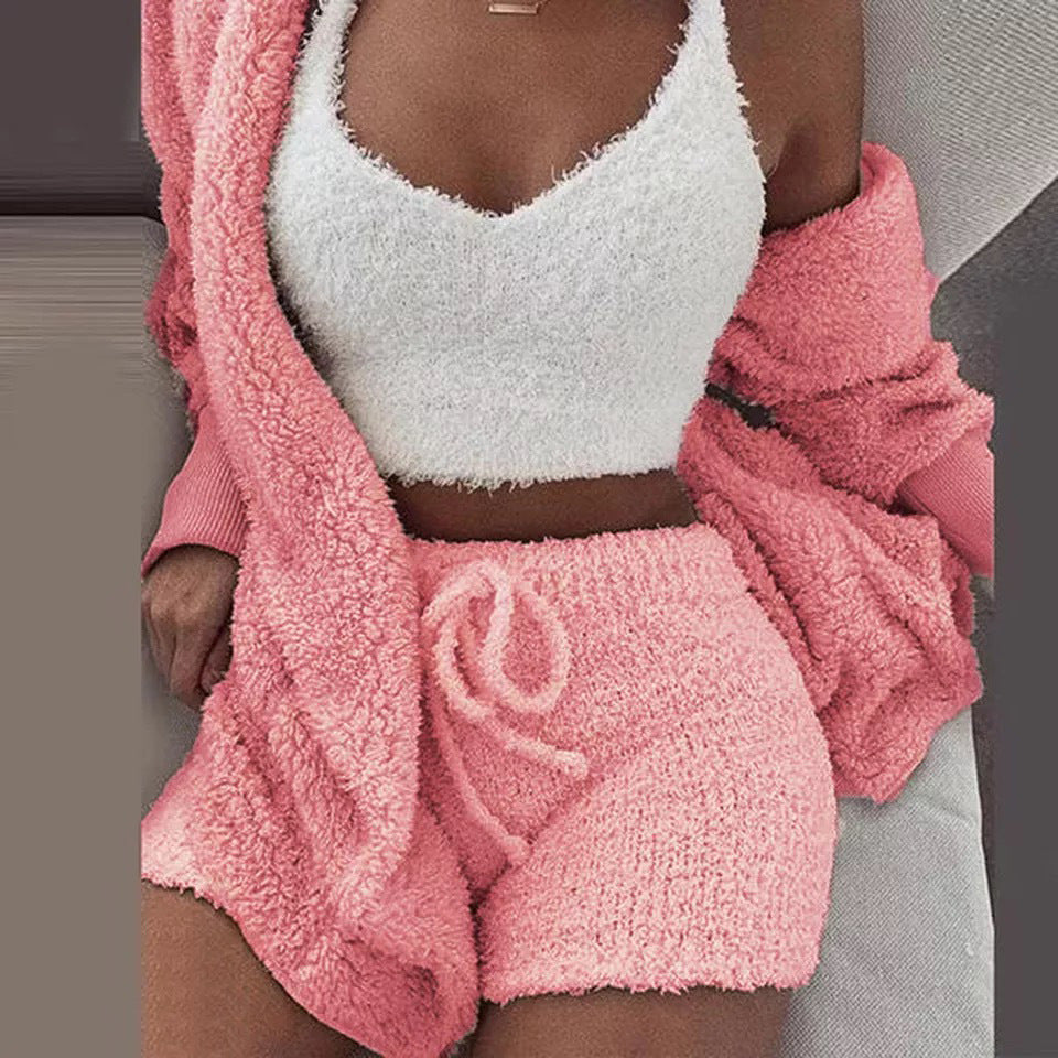 Fuzzy Pajama Short Set (12 colors)