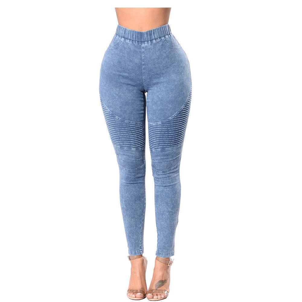 Creased High Waist Butt Lifting Jeans (4 colors)