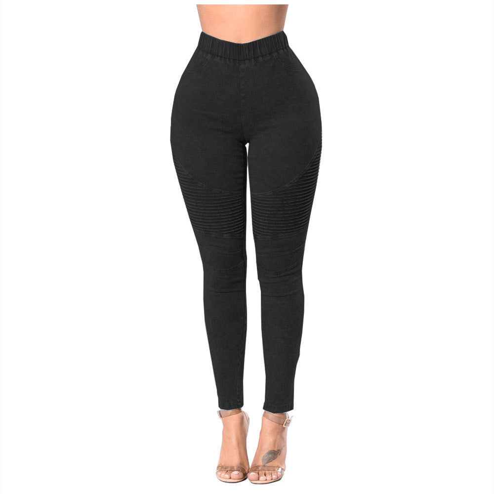 Creased High Waist Butt Lifting Jeans (4 colors)