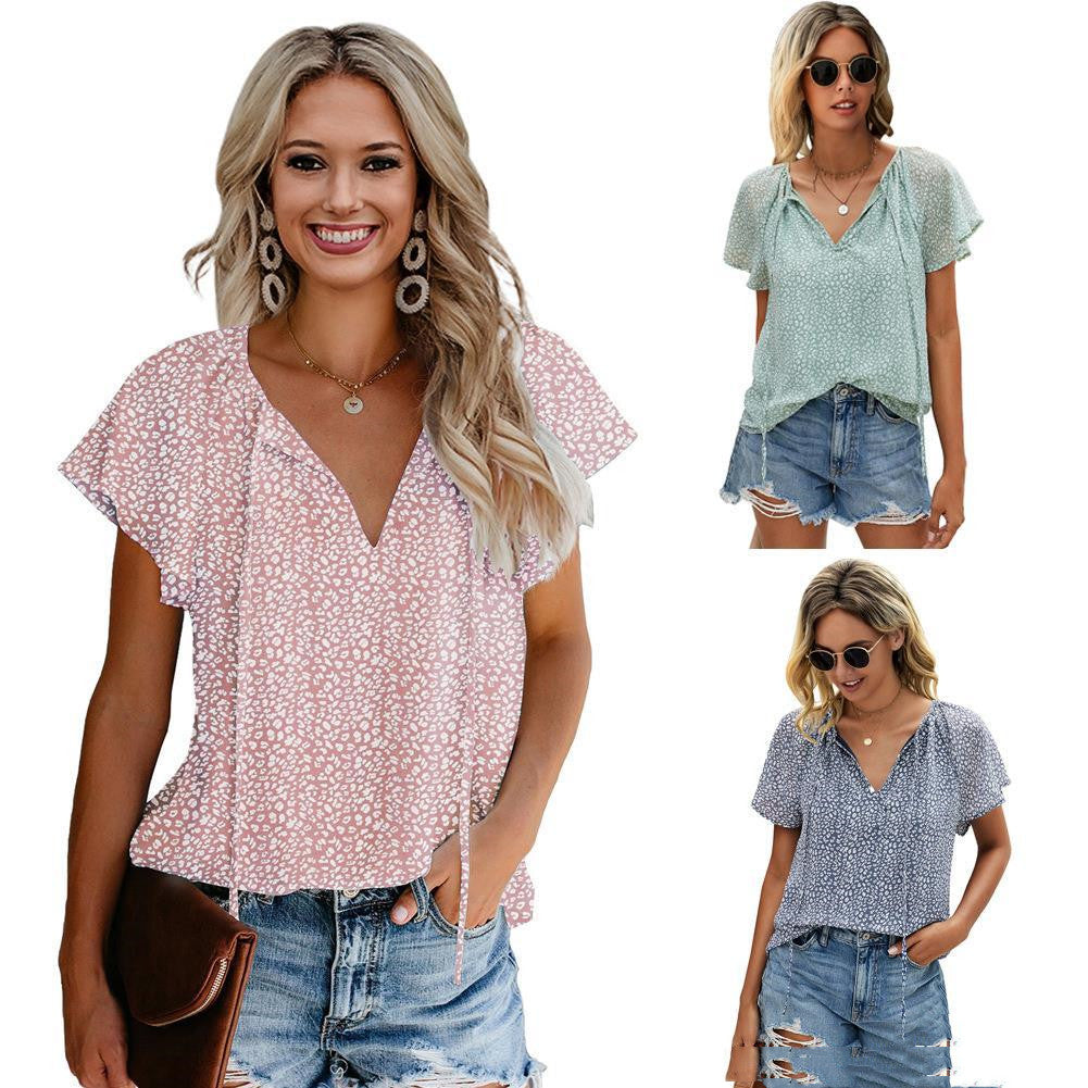 Loose V Neck Floral Shirt (3 colors)