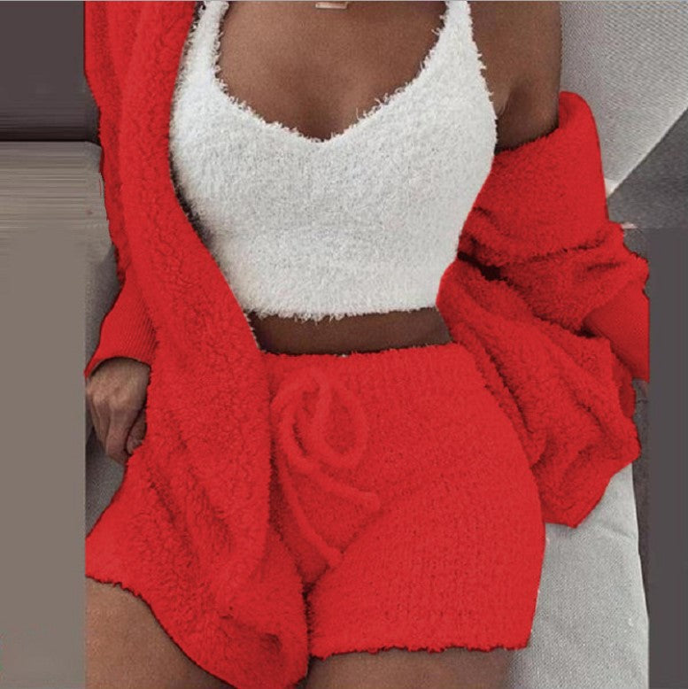 Fuzzy Pajama Short Set (12 colors)