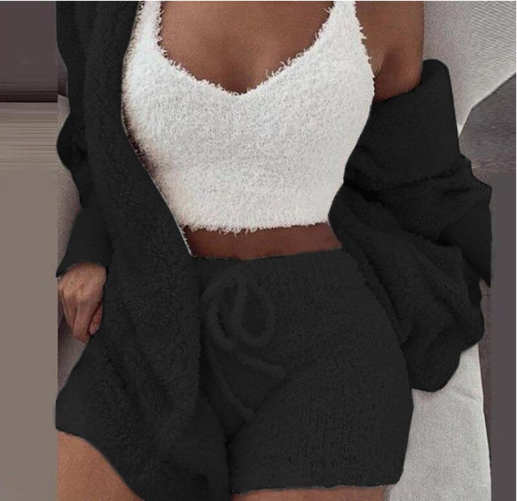 Fuzzy Pajama Short Set (12 colors)