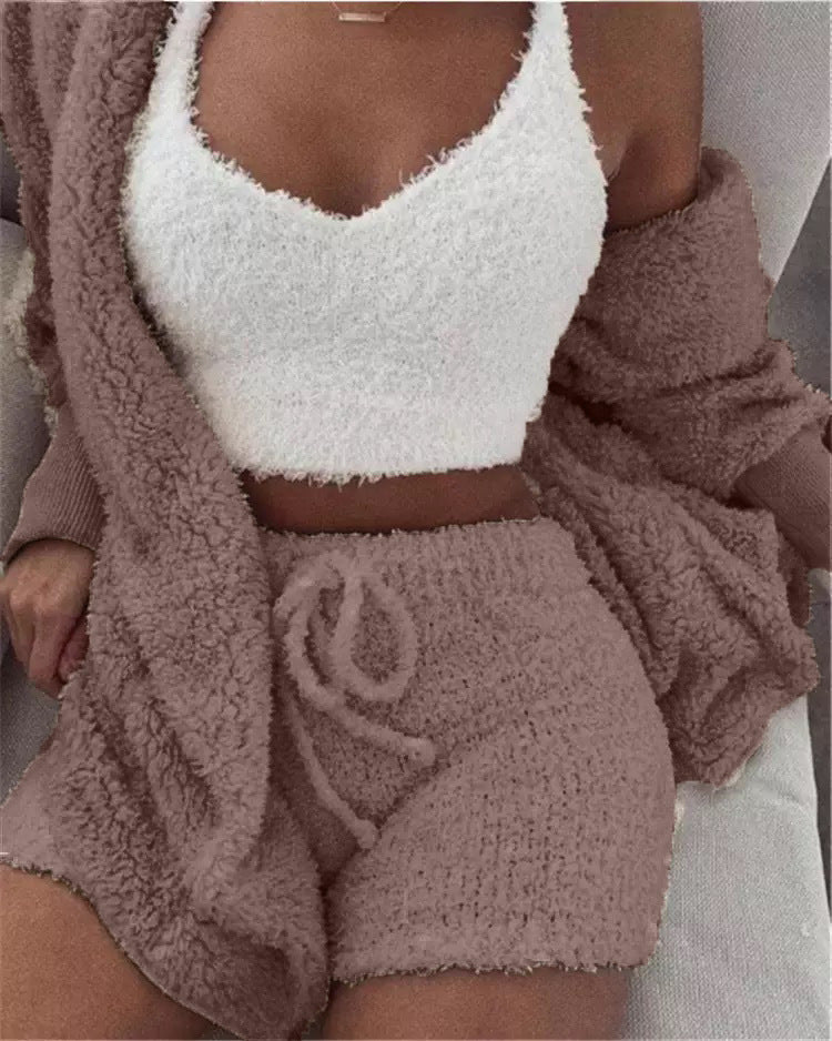 Fuzzy Pajama Short Set (12 colors)