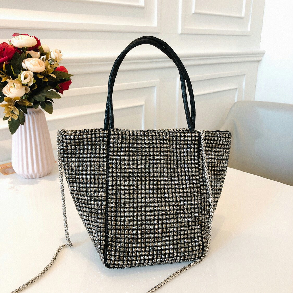 Diamond Messenger Tote Handbag (2 colors)