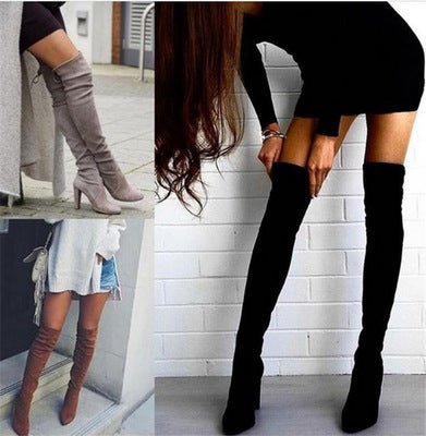 Thigh High Suede Boots (3 colors)